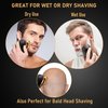 5 in 1 Electric Razor for Men and Women, USB Rechargeable and Waterproof Cordless Trimmer, Includes Rotating Bald Head Shaver, Nose Hair Trimmer, Beard Shaper, Silicone Brush, and Cleansing Brush