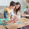 287 Piece Unique Shape Elephant Floor Puzzles for Kids Ages 6-8, Tropical Rainforest Animal Illustration Puzzles for Kids Ages 8-10 with Puzzle Sticker Sheets, Puzzles for Kids Ages 6-8