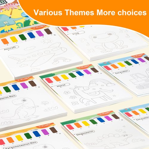 YPLUS Paint with Water Books for Toddlers, Watercolor Painting Paper for Kids Ages, Art Craft Gift for Drawing with Brush Christmas Stocking Stuffers for Kids Toddler - Insect