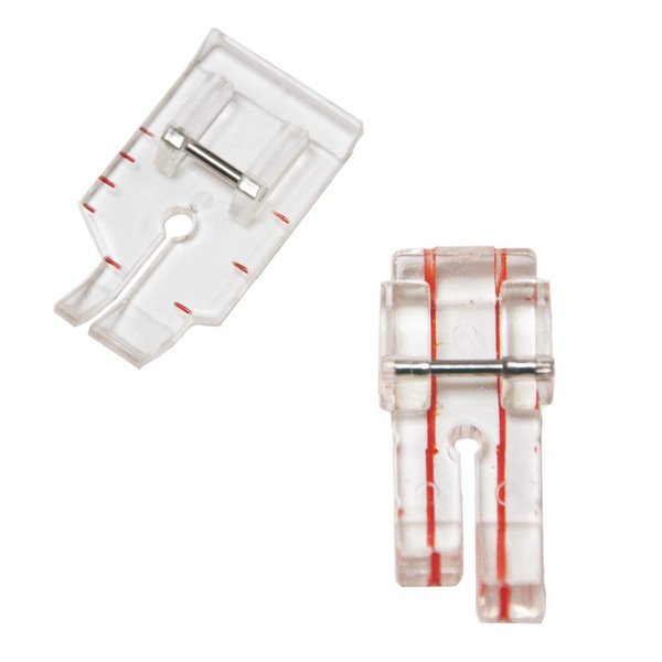 Clear View Presser Foot, 1/4 Inch Quilting Presser Foot, Fit for Singer Brother Babylock Janome Simplicity Low Shank Sewing Machine（2pcs）