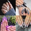 500 Pieces Clear Ballerina Coffin Nail Tips Acrylic Nail Tips Half Cover False Nails Tips Coffin Fake Nails Nail Extension Tips
