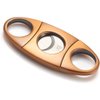 ALASKA BEAR® - Antique Bronze Cigar Cutter Stainless Steel Guillotine Double Cut Blade in Black Gift Pouch
