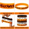 Sumind 48 Pcs Halloween Silicone Wristbands Halloween Rubber Bracelets Halloween Party Favors Bulk for Goodies Bag Filler Stuffer Trick or Treat Gifts Scary Party Supplies