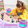 BATTOP Kids Nail Polish Set for Girls, Nail Art Kit for Girls with Nail Dryer & 2 in 1 Water Based Nail Polish & 3D Decoration & Sticker and Nail Flier - Idea Birthday Gifts for Girls 7 8 9 10 11 12