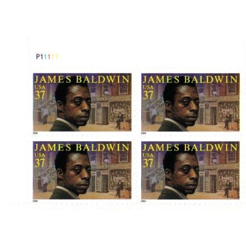 JAMES BALDWIN ~ BLACK HERITAGE ~ LITERARY ARTS SERIES #3871 Plate Block of 4 x 37 cents US Postage Stamps