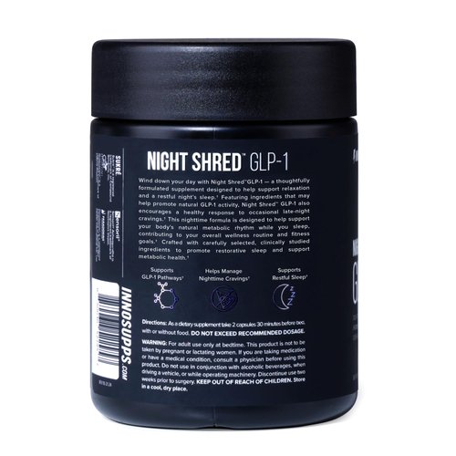InnoSupps Night Shred™ GLP-1 | Nighttime Metabolic + Sleep Support* | Akkermansia + Ashwagandha | 60 Capsules. 30 Servings.