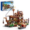 Pirate Ship Building Toys, Pirate Dock Themed City Building Block Set, A Gift Compatible with Lego Sets for Boys 8-14 & Adults (560pcs)