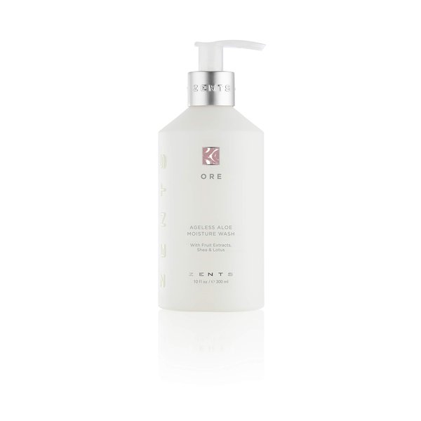 Zents Hand and Body Wash (Ore Fragrance) Moisturizing Anti-Aging Cleanser with Organic Shea Butter & Aloe for Dry Skin, 10 fl oz