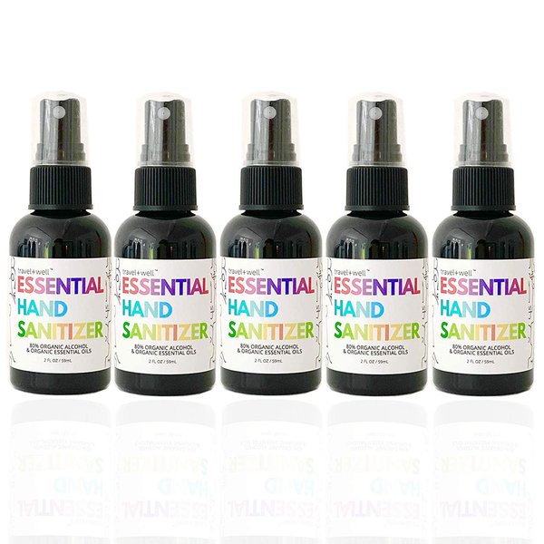 Travel + Well Essential No-Rinse Organic Hand Wash 5 Pack
