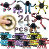 24PCS Fingertip Gyro Fingertip Mechanical Top DIY Deformation Robot Metal Transformable Gyro Spinners Finger Chain Robot Toy Fidget Spinners ADHD Astium for Kids Adults Easter Basket Stuffers for Kids