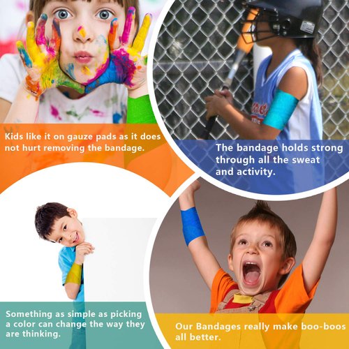 16Pcs Disposable Cohesive Tattoo Grip Cover Wrap, Self Grip Roll Elastic Bandage Handle Grip Tube