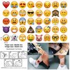 Emoticon Temporary Tattoo(160pcs 2inch), Konsait Funny Emoticon Tattoos Body Stickers for Kids Emoticon Party Favors Supplies with Heart Smirk
