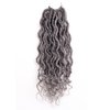 6 Packs Goddess Locs Crochet Hair 14 Inch Gray Wavy Curly Faux Locs Crochet Braids Synthetic Hair Extensions Dreadlocks Crochet Locs Braiding Hair Goddess Brainds Crochet Hair (14" (6 Packs), #51)