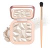 Mysense Face Highlighter Makeup Palette, Highlighting Shimmer Powder Face Illuminator Makeup, Iluminadores De Maquillaje, Natural Glow Finish, with Mirror & Brush