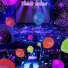 LovesTown 66PCS Glow Balloons Assorted, UV Neon Party Latex Balloons 12" Fluorescent Balloons with Small Dots for Birthday Wedding Glow Party Supplies