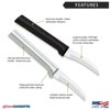 RADA Cutlery Curved Paring Knife Stainless Steel Blade With Aluminum Made in USA, 6-1/8 Inch, Silver handle, 2 Pack