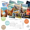 SHOXREM National Parks Theme Postcard Set: Retro Travel Posters Wall Decoration - 63 Abstract U.S. Parks Illustrations, 4" W x 6" H