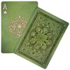 Brybelly Aces High Premium Green Playing Cards, Black Core, Plastic-Coated, Poker Wide Size, Standard Index