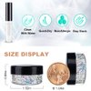 Holographic Chunky Glitter Silver Gold Magic Purple and Purplish Blue Cosmetic Body Hair Face Eye for Festival Carnival Beauty Rave Accessories Different Shapes 4 Pots+ Quick Dry Primer Glue Gel