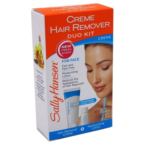 Sally Hansen Creme Hair Remover Kit for Face, Lip and Chin (Case of 6)