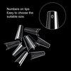 600PCS Half Cover Coffin Nail Tips - Acrylic Nail Tips, krofaue 12 Size Clear Nail Tips, Half Cover Acrylic False Nail Tips With Box for Nail Tips Art Salons and Home DIY (Clear)