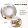 Doromy Crystal Hair Ties Pearl Hair Ropes Hair Elastic Rhinstone Bracelet Ponytail Holders Crystal Scrunchies Hair Accessories Pearl Hair Bands Hair Accessories for Women and Girls