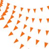 Consummate 100 Feet Orange Pennant Banners Flags String Hanging Triangle Bunting Flags for Grand Opening,Kids Birthday,Party Decorations,60 PCS