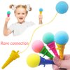 Dshengoo 24 Pcs Ice Cream Shooters,4 Inch Ice Cream Foam Ball Launcher,Mini Ice Cream Cone Shooter Toys for Kids and Children,Carnival Prize,Party Favors