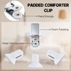 Padded Comforter Clips Duvet Clips White Padded Clips Blanket Fasteners to Secure Bedding for Preventing Comforters From Shifting Inside Duvet Cover, Sweet Sleeping (12 Pieces)