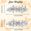 Mabor 2Pcs Rhinestone Hair Clips Pearl French Hairpins Crystal Hair Clips Bling Rhinestones Bridal Barrette Sliver Wedding Hairpins Hair Accessories for Women Girls Bridesmaid