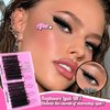 Calphdiar Lash Extension Kit 12-18MM Fluffy Eyelash Extension Kit Wispy Lash Clusters Kit DIY D Curl Cluster Eyelash Extensions 80D+100D Lashes Clusters with Lash Bond and Seal and Remover Lash Kit