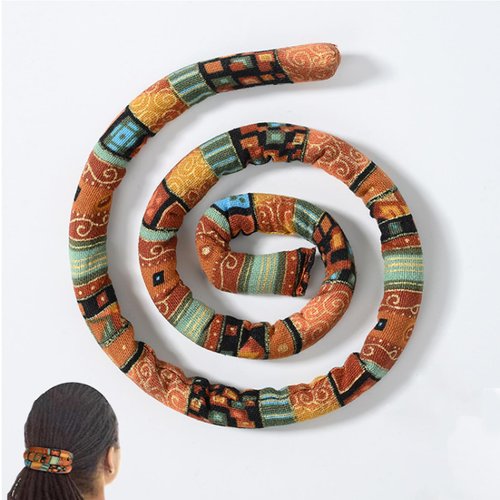 Spiral Lock Hair Tie Dreadlock Accessory with Bendable and Portable Wire Core, Stylish and Delicate Hair Tie Spiral Bendable Tie for Women Men Thick Curly Hair