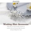 Jeairts Bride Flower Wedding Hair Comb Rhinestone Bridal Hair Pieces Wedding Headpiece for Brides Crystal Hair Accessories for Women and Girls