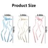6pcs Ribbons Bow Hair Clips Long Tassel Hair Ribbon for Women Girls Double Bowknot Hair Clip Bows Hair Barrettes Bow Clips Hairclips Ribbon for Hair Accessories Wedding Party Gift(Blue, Pink, Beige)