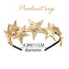 EARENT Gold Star Headband Five-pointed Stars Headpiece Hair Hoop Cute Pearl Hair Band Holiday Party Costume Hair Accessories for Women
