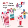 PADONISE Wrist Rattles for Babies 0-6 Months Baby Toys Rattles Socks for Babies 6-12 Months Baby Socks 12-24 Months Soft Sensory Toys for Babies Birth Christening Birthday Christmas Gifts for Baby