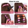 80 Pieces Hair Perm Rods Short Cold Wave Rods Plastic Perming Rods Hair Curling Rollers Curlers with Tail Comb & HairClips for Hairdressing Styling(Orange,Beige,Gray,Purple,4 Sizes)