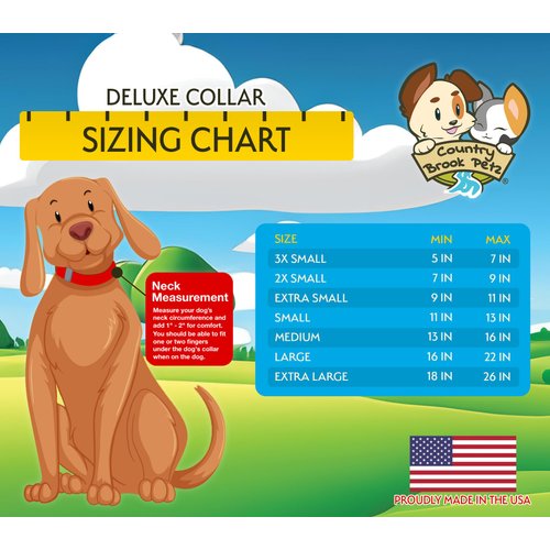 Country Brook Petz - Deluxe Margarita Argyle Dog Collar - Made in The U.S.A. - Plaid and Argyle Collection Featuring Charming Designs (1 Inch, Medium)