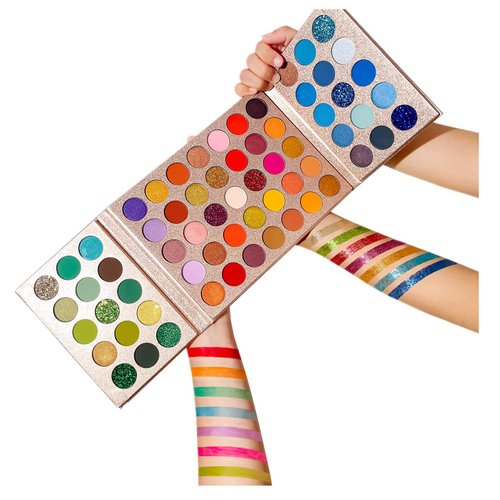 VERONNI Eyeshadow Palette, 65 Colors Board Eye Shadow Makeup Palette Highly Pigmented Glitter Metallic Matte Shimmer Eye Shadow Blendable (65 Rose Gold)