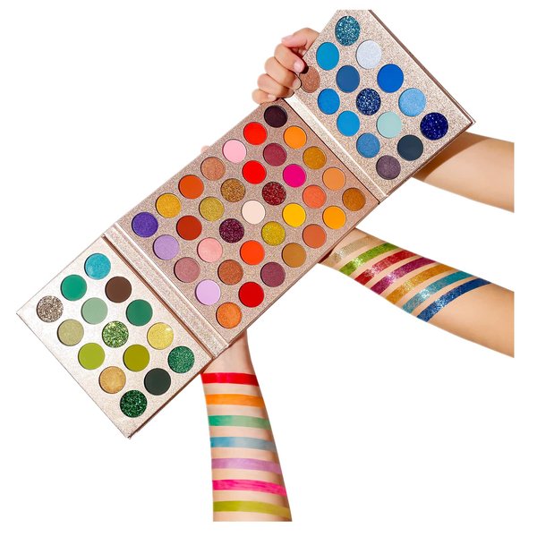VERONNI Eyeshadow Palette, 65 Colors Board Eye Shadow Makeup Palette Highly Pigmented Glitter Metallic Matte Shimmer Eye Shadow Blendable (65 Rose Gold)