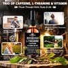 L Theanine Caffeine Liquid Drops for Women & Men, Energy Caffeine w. L-Theanine 100mg Vitamin B12 B6, High Potency Nootropic Brain Supplement for Focus, Calm, Cognitive Energy & Recess Mood