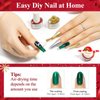 MIZHSE Christmas Nail Polish Set, 6 Colors Red Green Yellow White Sliver Sparkle Polish Set Quick Dry Nail Polish Set with Xmas Sticker, Fall Winter Manicure Gift for Women