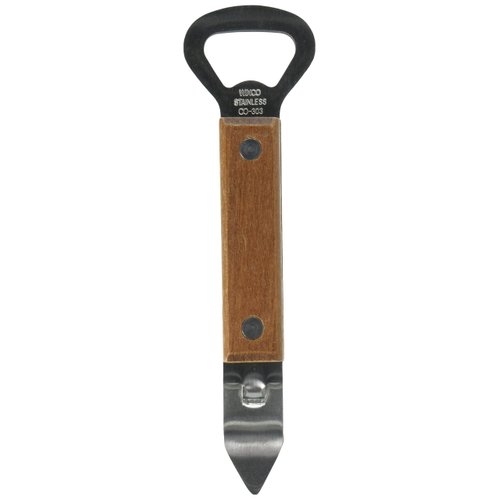 Winco Can Tapper/Bottle Opener with Wooden Handle Medium