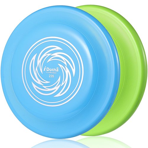 iDotha Sports Flying Disc, 2 Pack Compeition Flying Discs, Lightweight Durable Flying Disc Toys for Backyard Beach Lawn Park Outdoor Games, 105 Gram 9.3 Inch Disc.