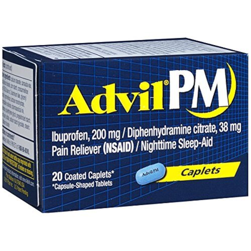 Advil PM Pain Reliever/Nighttime Sleep-Aid, 200mg
