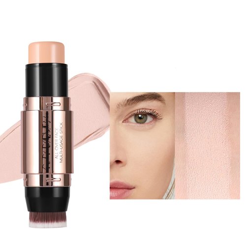 MAEPEOR Cream Bronzer Sitck 15 Colors Contour Stick Face Sculpting Long Lasting Highly Pigmented SweatProof Face Bronzer Makeup (Color 02)