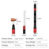 Cigar Punch 4-in-1 Draw Enhancer Tool with Double Size Cigar Punch and Stainless Steel Twin Needle Comes in Gift Box(Red Black)
