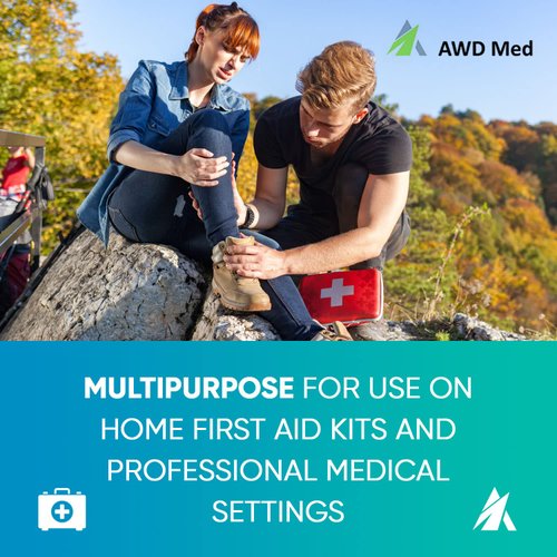 AWD Medical Adhesive Island Dressing, Advanced Wound Dressing, Lacerex Sterile Bordered, Non-Woven Gauze Bandage, Non-Stick, Latex-Free, 4"x4", 30 Pack