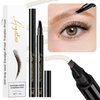 Angiehaie Eyebrow Pencil (Golden Brown), Microblade Eyebrow Pen, 4 Point Microblade Brow Pen for Hair-Like Effect, Smudge-proof, Waterproof and Long Lasting