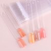 Fcozpjk Nail Color Swatch Sticks with Ring, 150pcs Ballerina Square Stiletto Clear Nail Tips, Nail Polish Display Sample Sticks, Practice Nail Tips, Nail Salon Supplies